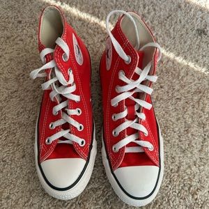 Red high top converse